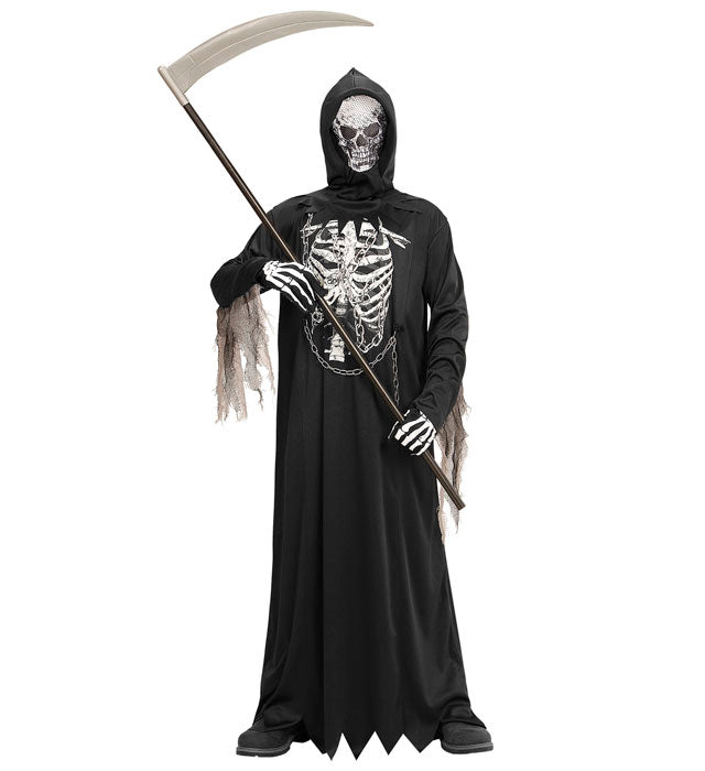 Grim Reaper  Robe With Chain, Hooded Mask 