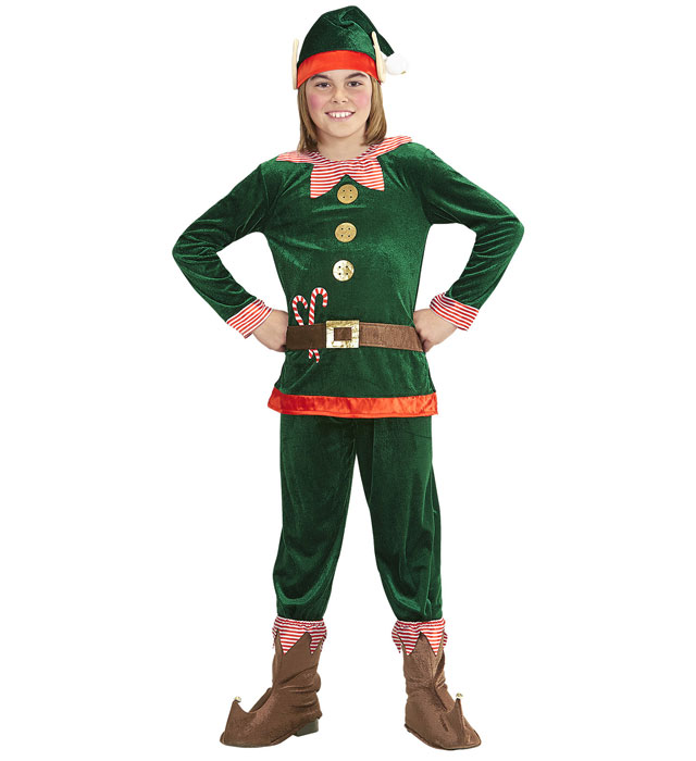 Santa'S Little Helper Elf  Coat, Pants, Shoe Covers, Hat With Ears 