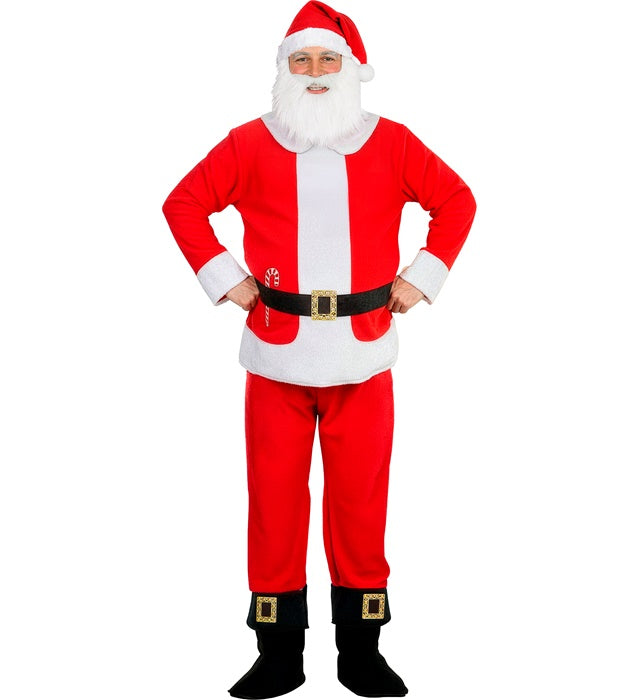 Santa Claus  Jacket With Stuffed Belly, Pants With Boot Covers, Hat With Beard 