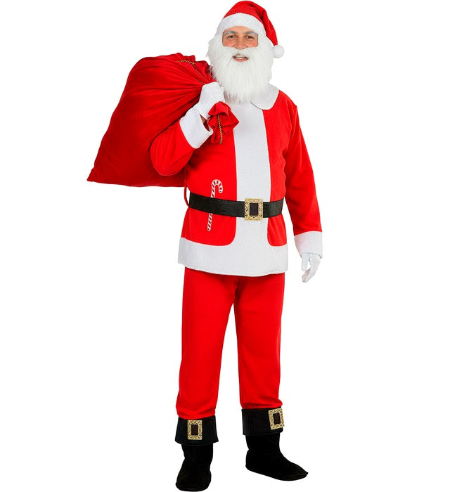 Santa Claus  Jacket With Stuffed Belly, Pants With Boot Covers, Hat With Beard 