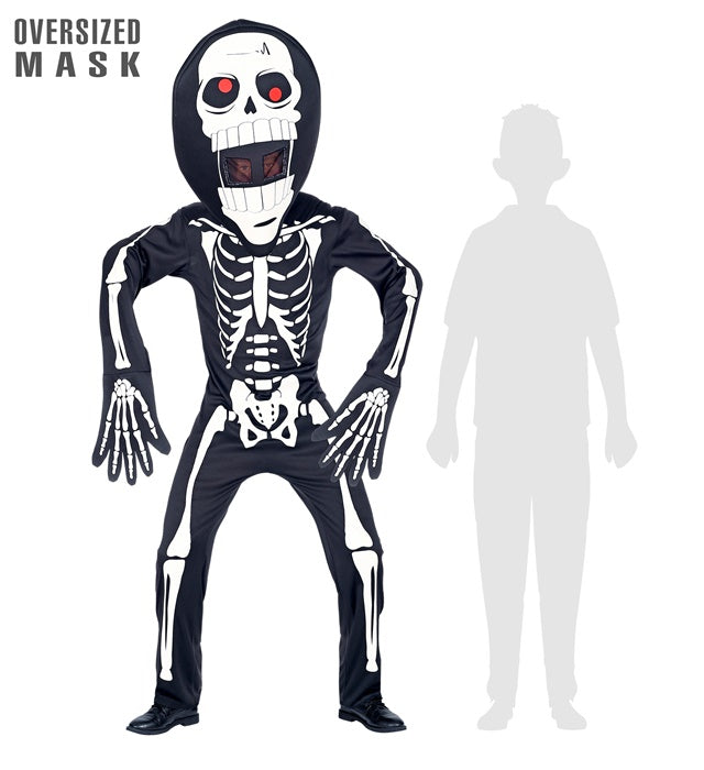Skeleton  Overalls, Oversized Mask 