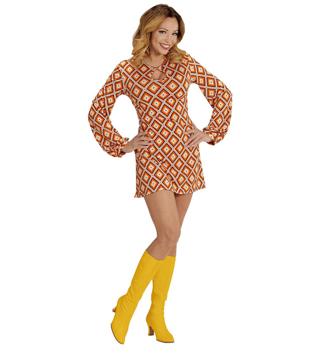 The 70S Groovy Style - Rhombus  Dress 