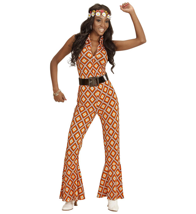 The 70S Groovy Style - Rhombus  Jumpsuit 