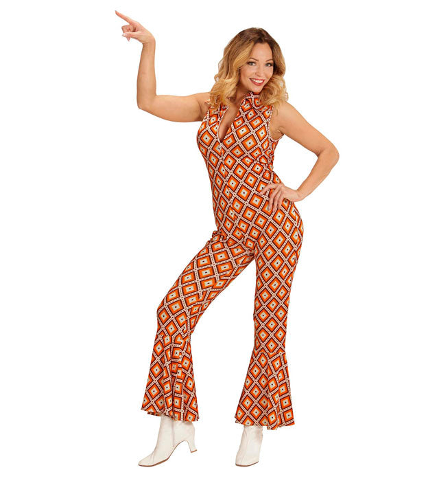 The 70S Groovy Style - Rhombus  Jumpsuit 
