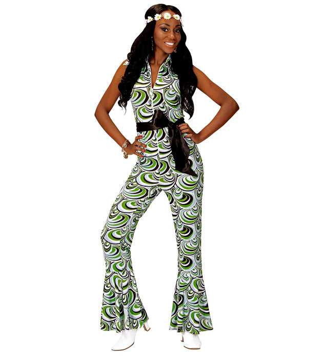 The 70S Groovy Style - Waves  Jumpsuit 