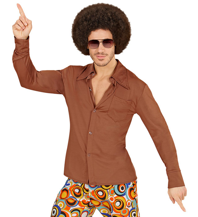 The 70S Groovy Style - Brown  Shirt  