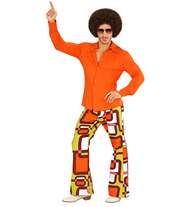 The 70S Groovy Style - Orange  Shirt  