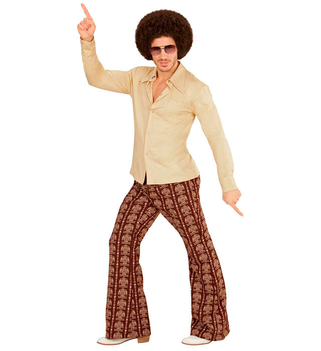 The 70S Groovy Style - Beige  Shirt  