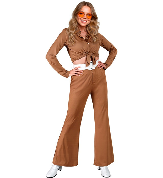 The 70S Groovy Style -  Brown  Pants 
