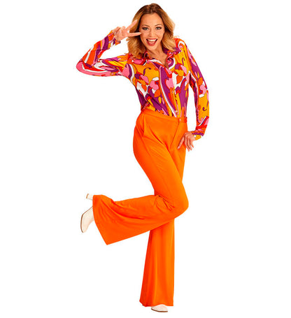 The 70S Groovy Style -  Orange  Pants 