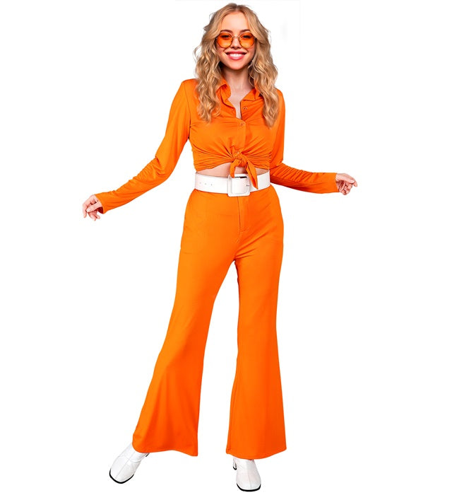 The 70S Groovy Style -  Orange  Pants 