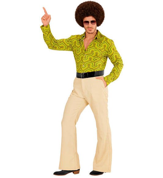 The 70S Groovy Style - Beige  Pants 
