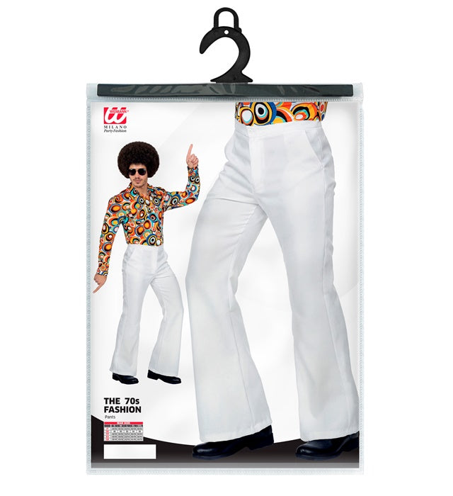 The 70S Groovy Style - White  Pants 