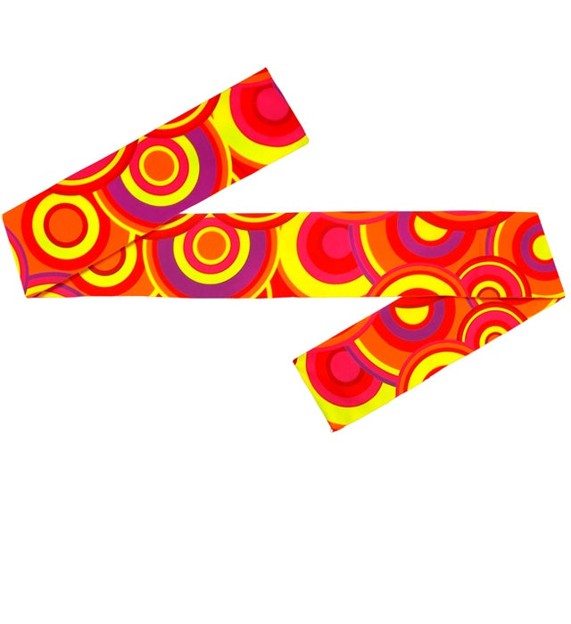 The 70S Groovy Style - Orange Bubbles  Headband 