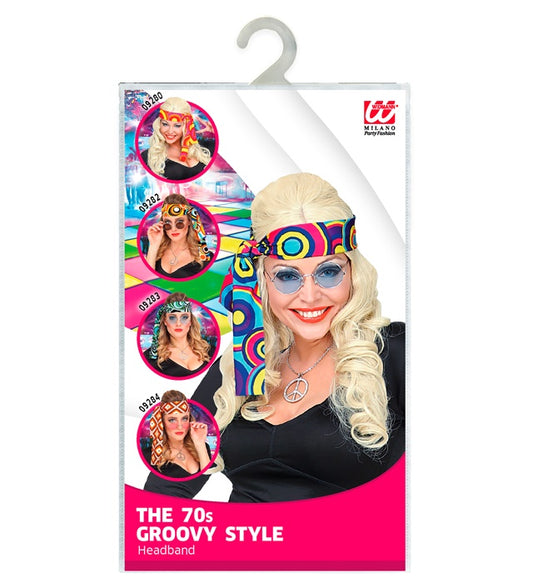 The 70S Groovy Style - Blue Bubbles  Headband 