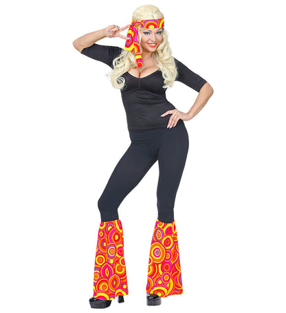 The 70S Groovy Style - Orange Bubbles  Headband & Leg Warmers 