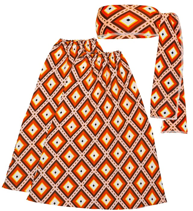 The 70S Groovy Style - Rhombus  Headband & Leg Warmers 