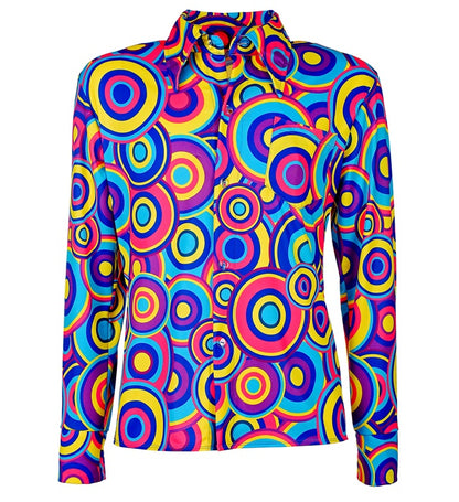 The 70S Groovy Style - Blue Bubbles  Shirt  