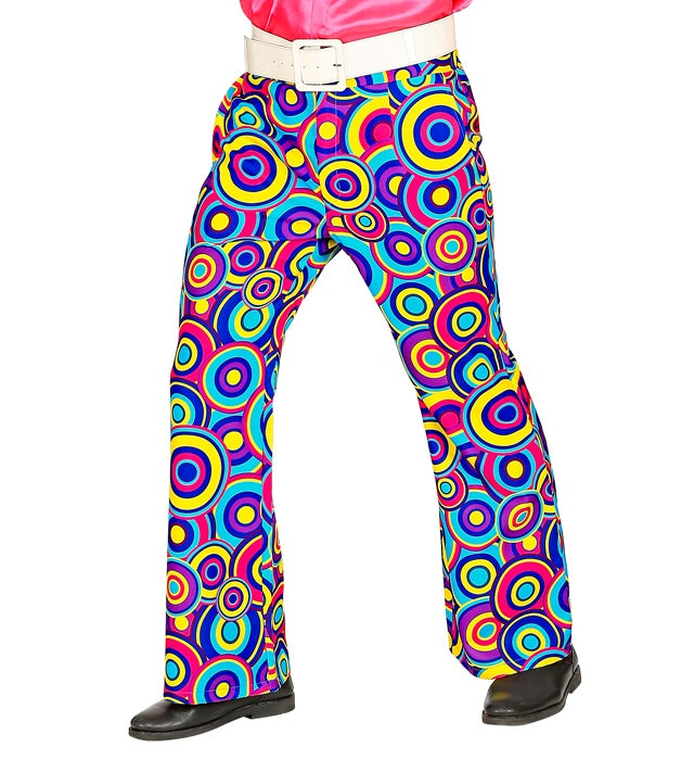 The 70S Groovy Style - Blue Bubbles  Pants 