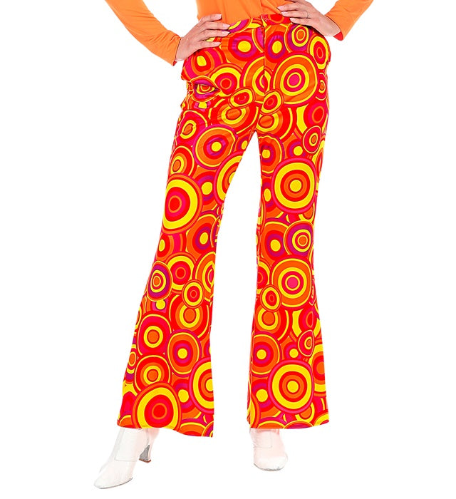 70S Lady Pants Bubbles Orange