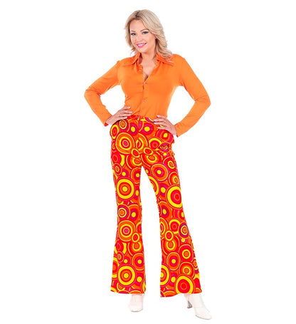 70S Lady Pants Bubbles Orange