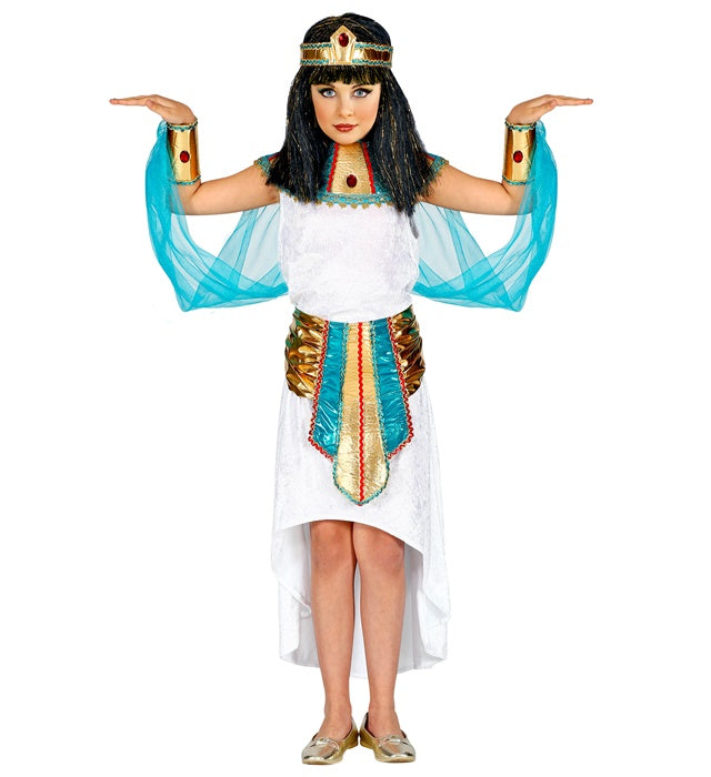 Egyptian Queen  Dress, Collar With Veils & Cuffs, Belt, Headpiece 