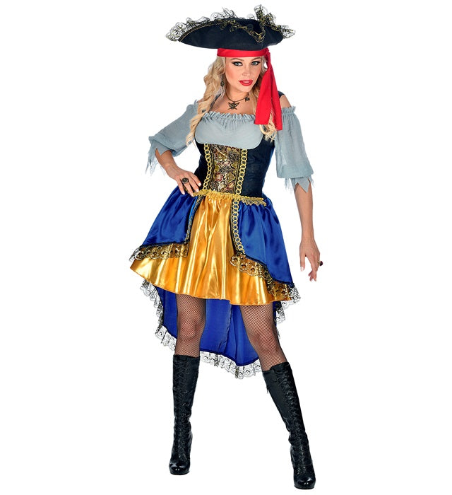 Pirate Captain  Dress With Shirt, Hat 
