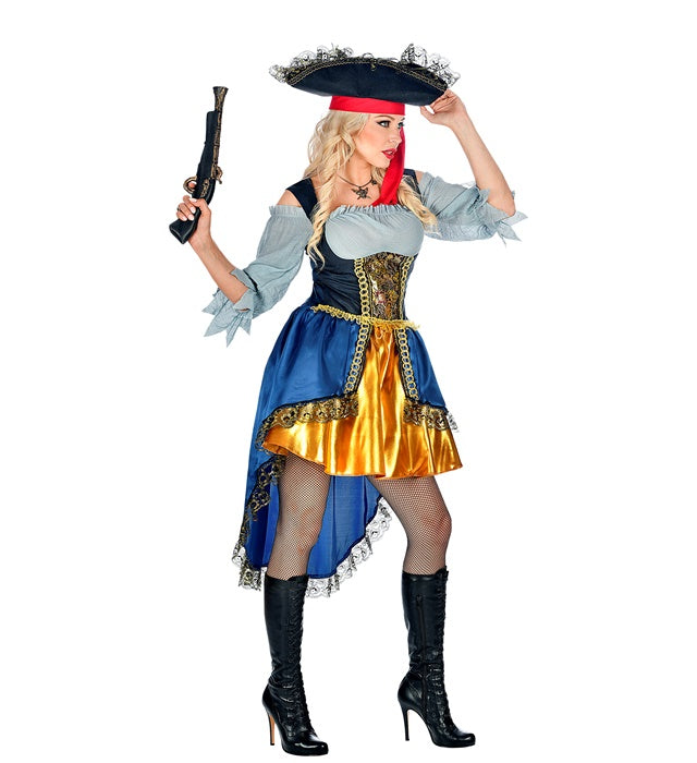 Pirate Captain  Dress With Shirt, Hat 
