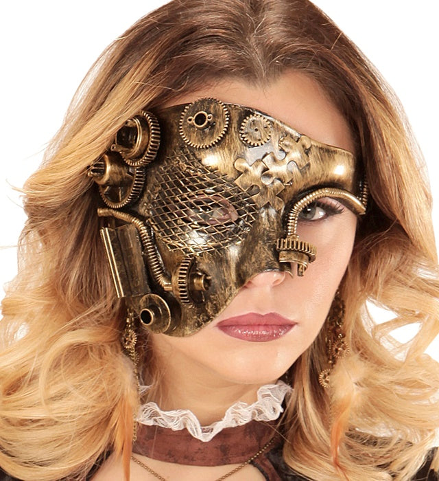 Copper Steampunk Half Face Mask