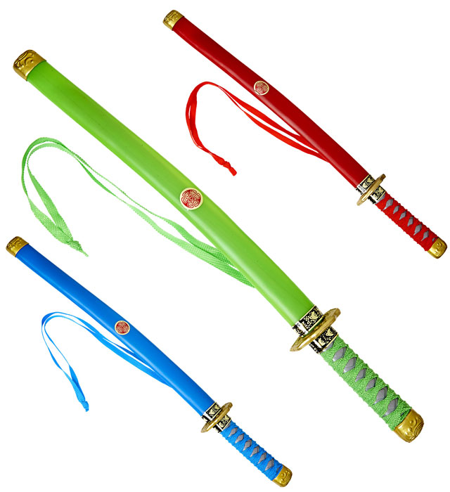 Japanese Katana With Scabbard 60Cm - 3 Colors Ass.