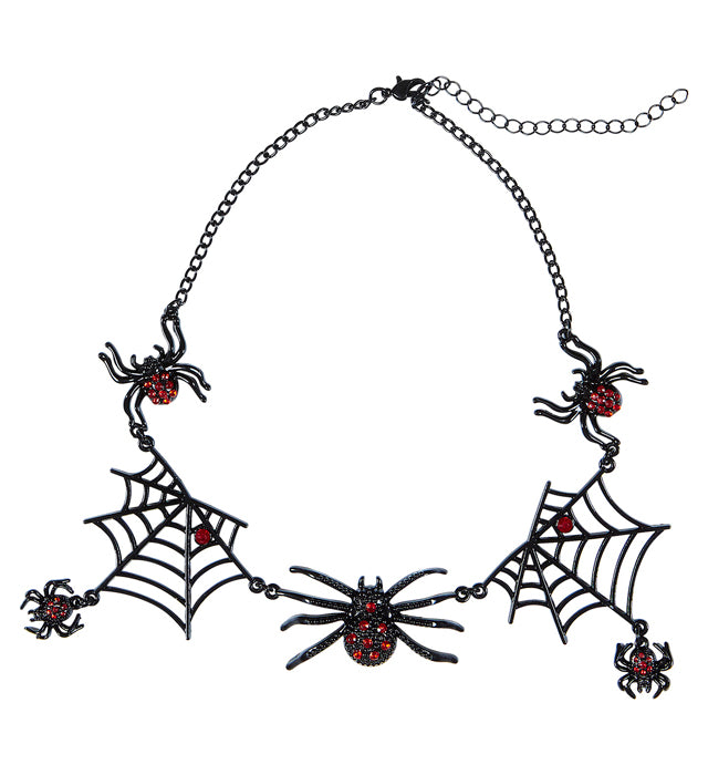 Strass Spider Necklace