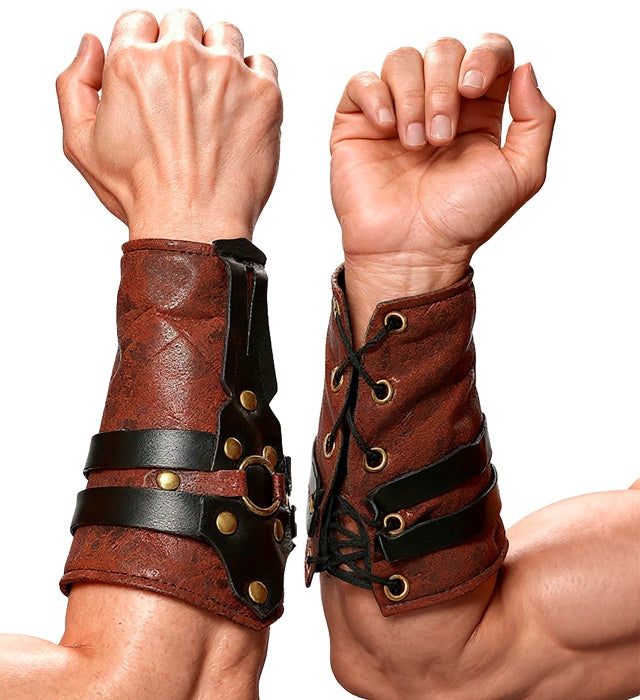 Leather Look Roman/Greek Arm Guards