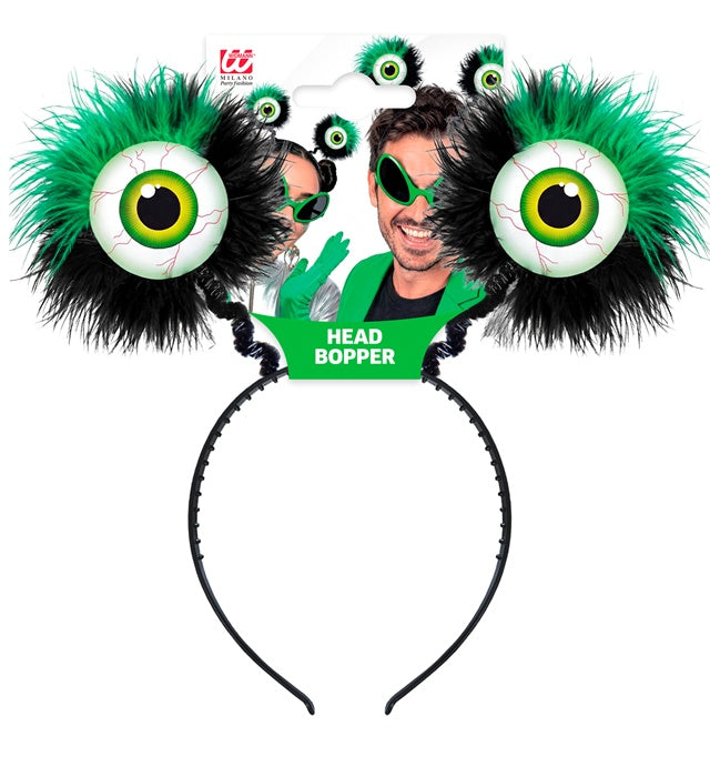 Feathered Green Eyes Headbopper