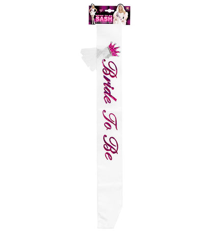  Bride To Be Double Layer Satin Sash With Crowned Head