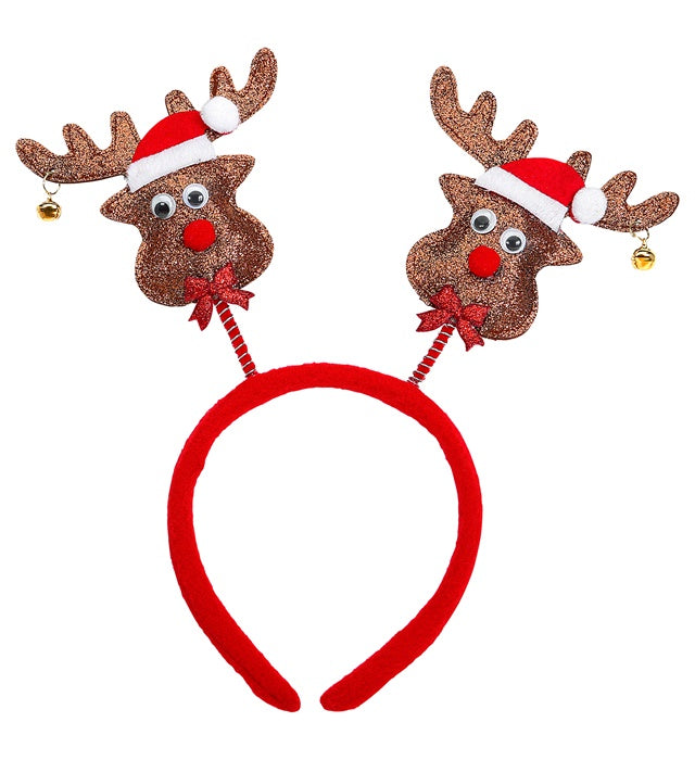  Reindeer Head Bopper With Jingle Bells