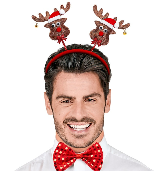  Reindeer Head Bopper With Jingle Bells