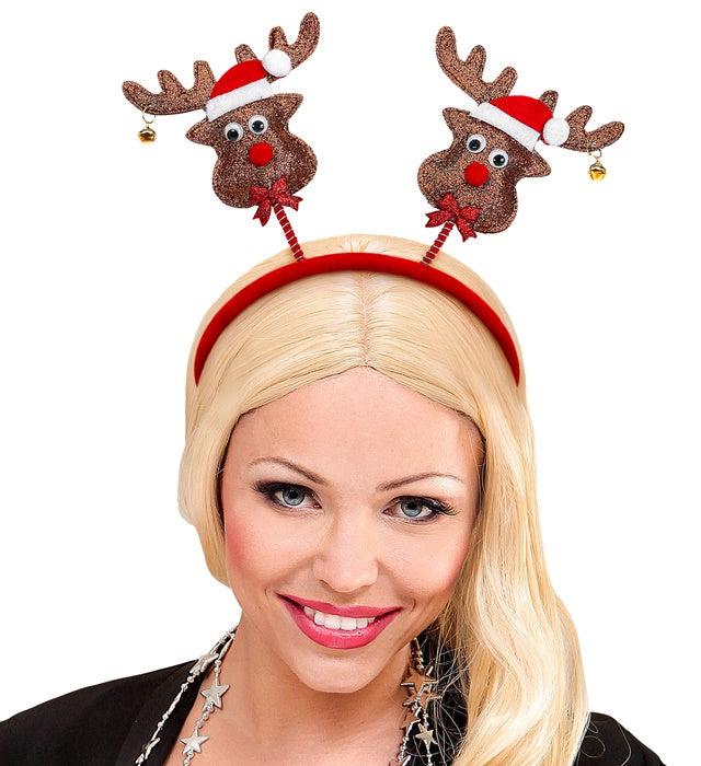  Reindeer Head Bopper With Jingle Bells