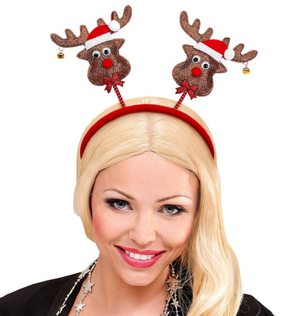  Reindeer Head Bopper With Jingle Bells