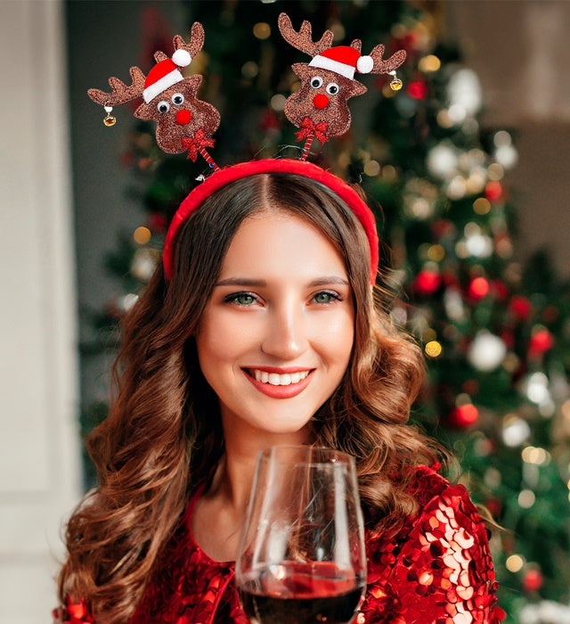  Reindeer Head Bopper With Jingle Bells