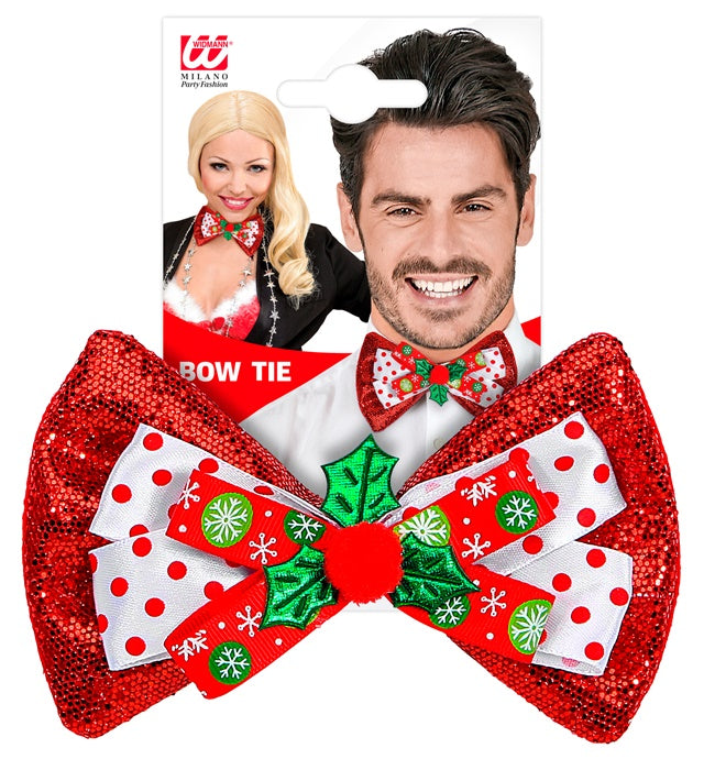 Red  Christmas Bow Tie