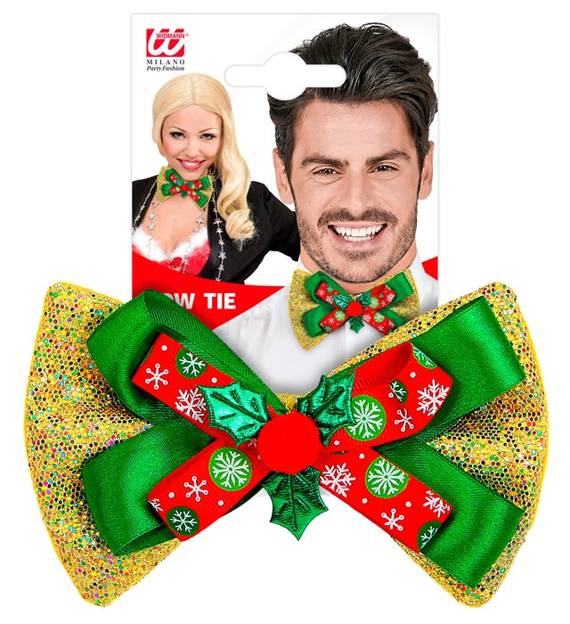 Gold  Christmas Bow Tie