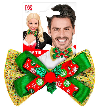 Gold  Christmas Bow Tie