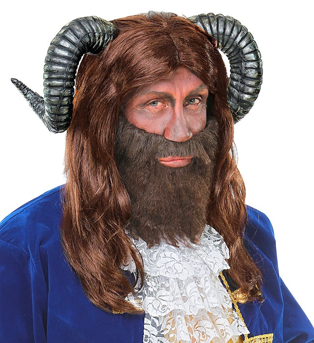 Beast Wig With Horns In Box