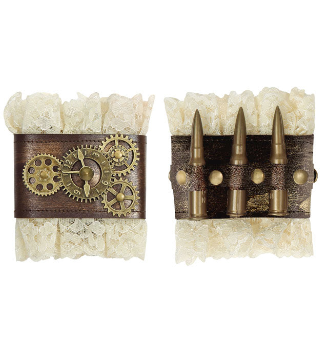 Pairs Of Steampunk Lace Cuffs