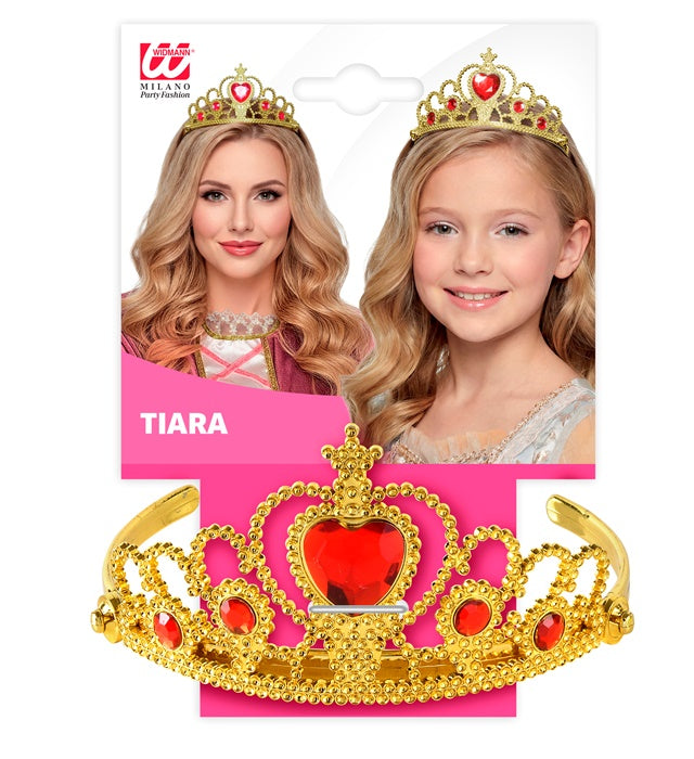Gold Tiara With Red Gems