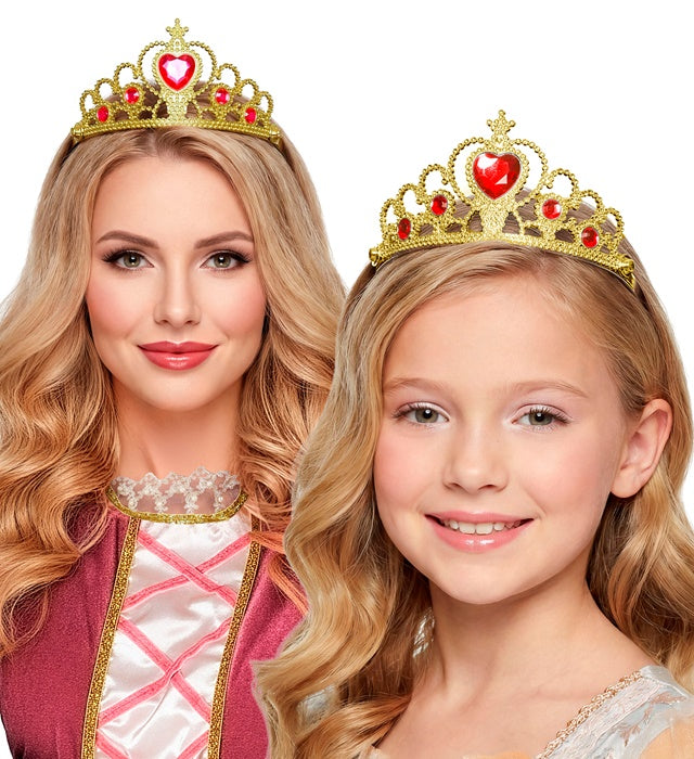Gold Tiara With Red Gems