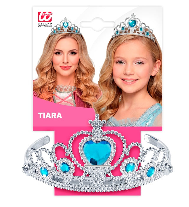 Silver Tiara With Turquoise Gems