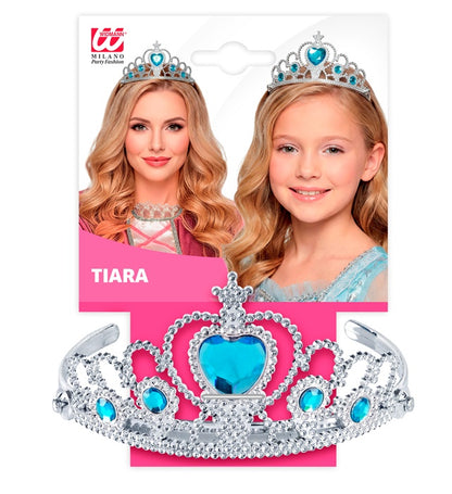 Silver Tiara With Turquoise Gems
