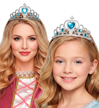 Silver Tiara With Turquoise Gems