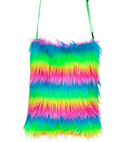 Rainbow Plush Handbag